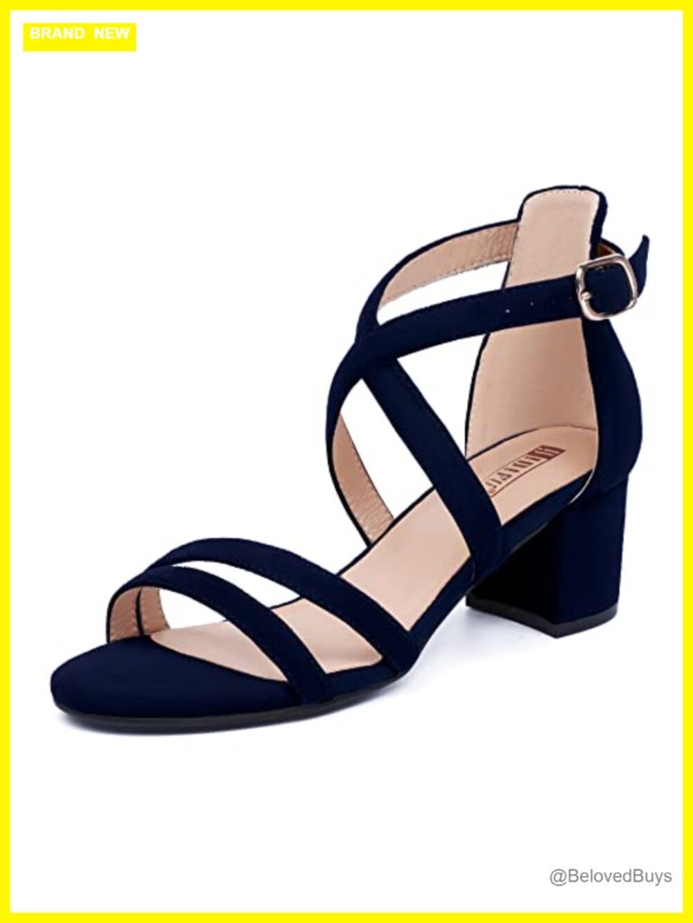 Women's Strappy Low Block Heeled Sandals Ankle Strap Dressy Shoes